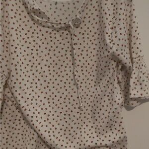LC Lauren Conrad White Polka Dot Camisole